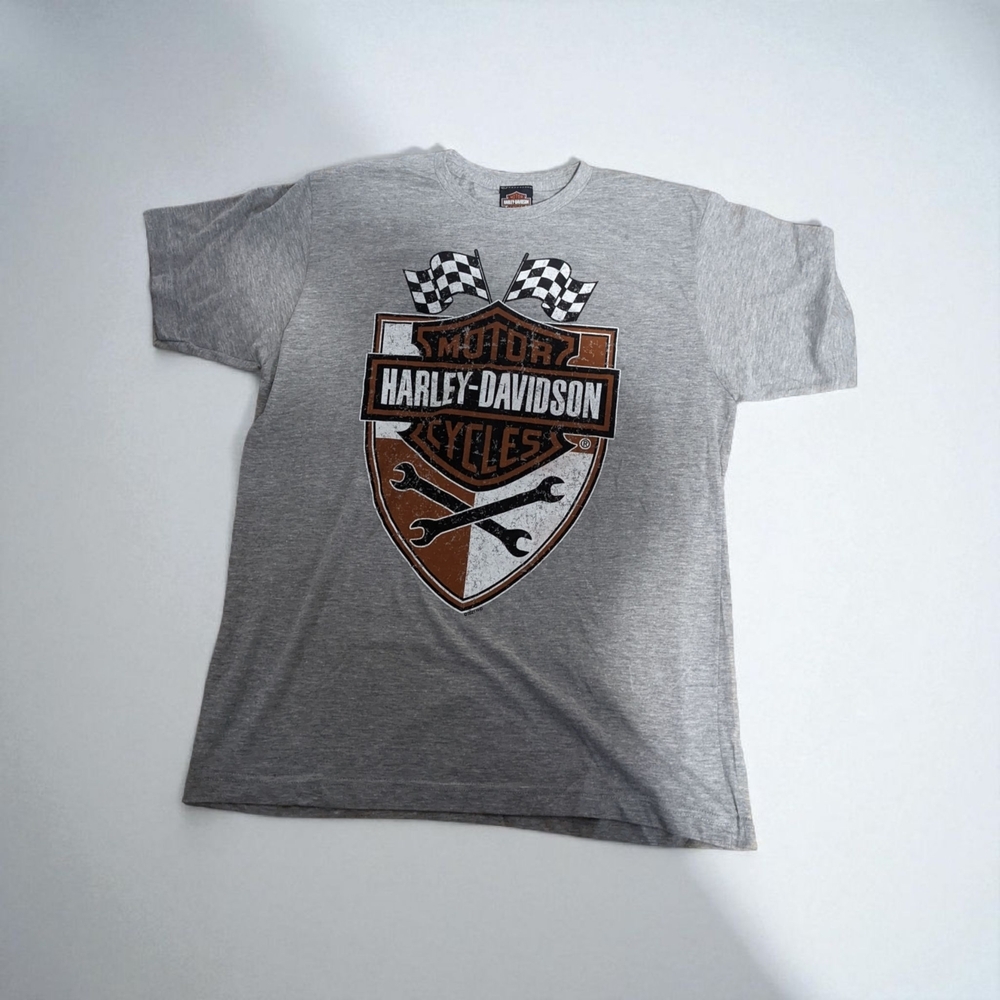 Harley-Davidson Gray and Brown Shield T-Shirt